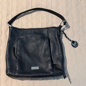 Michael Kors Black Pebbled Leather Shoulder Bag